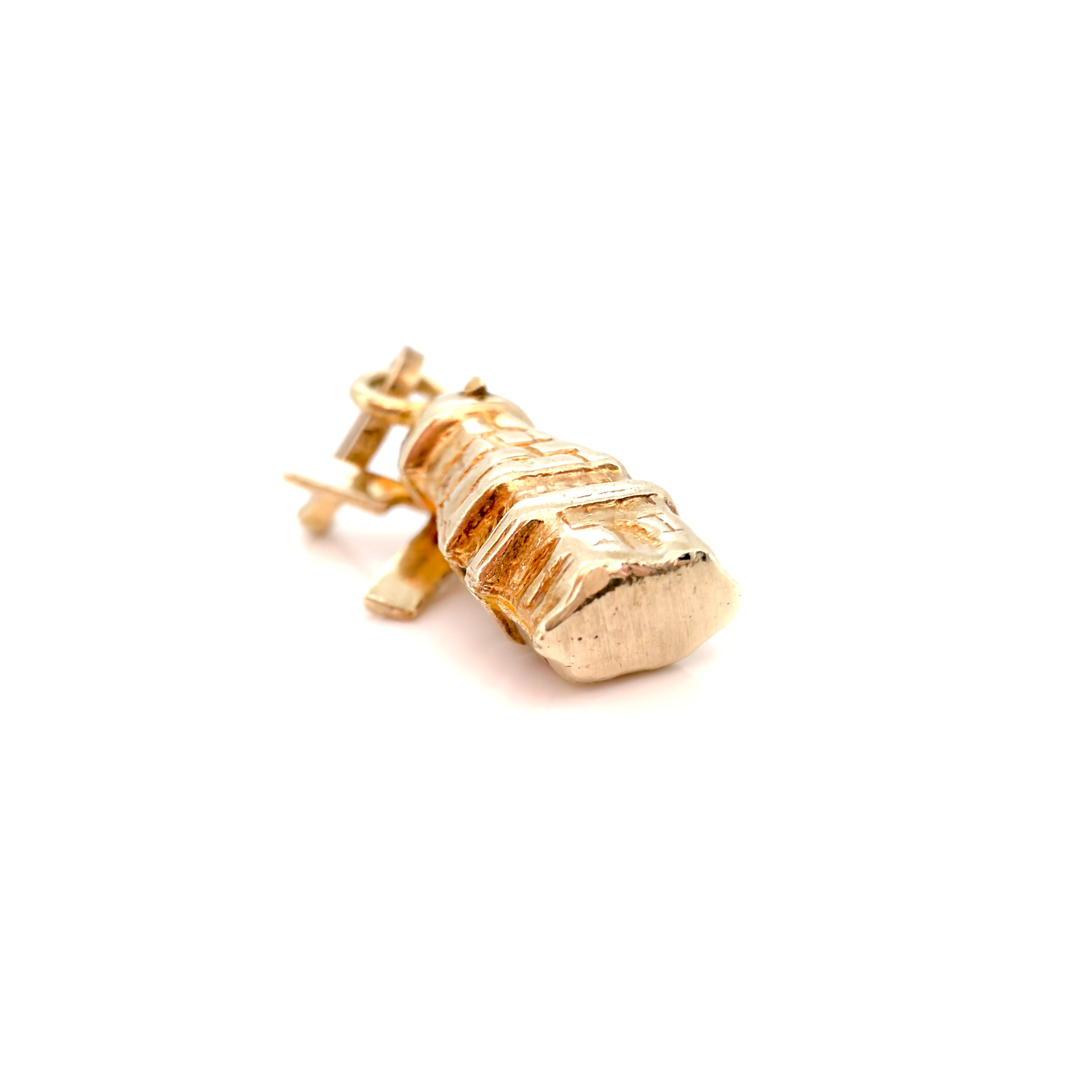 Vintage 1960s 14K Gold Articulating Windmill Charm