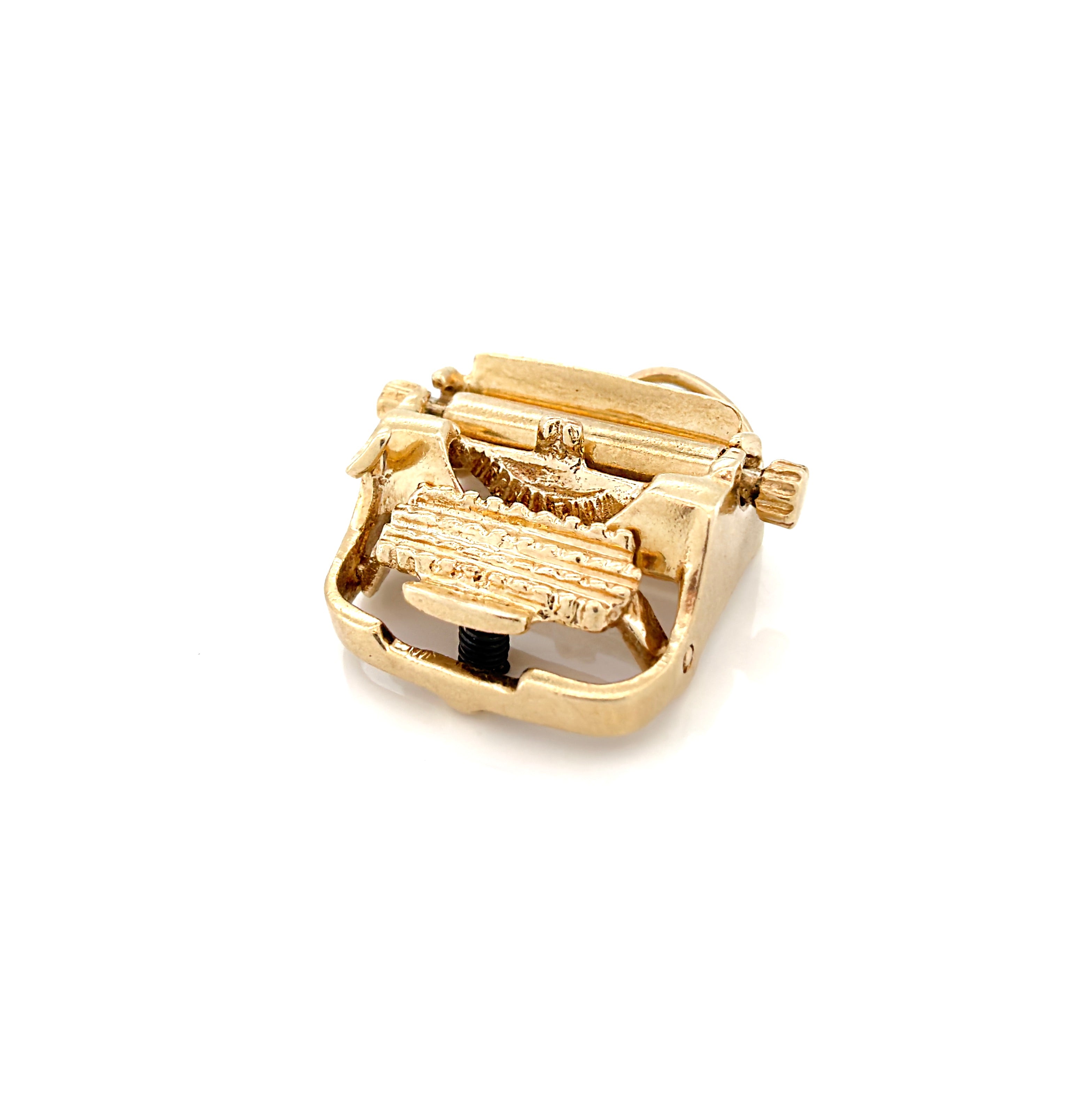 Vintage 1950s 14K Gold Articulating Typewriter Charm