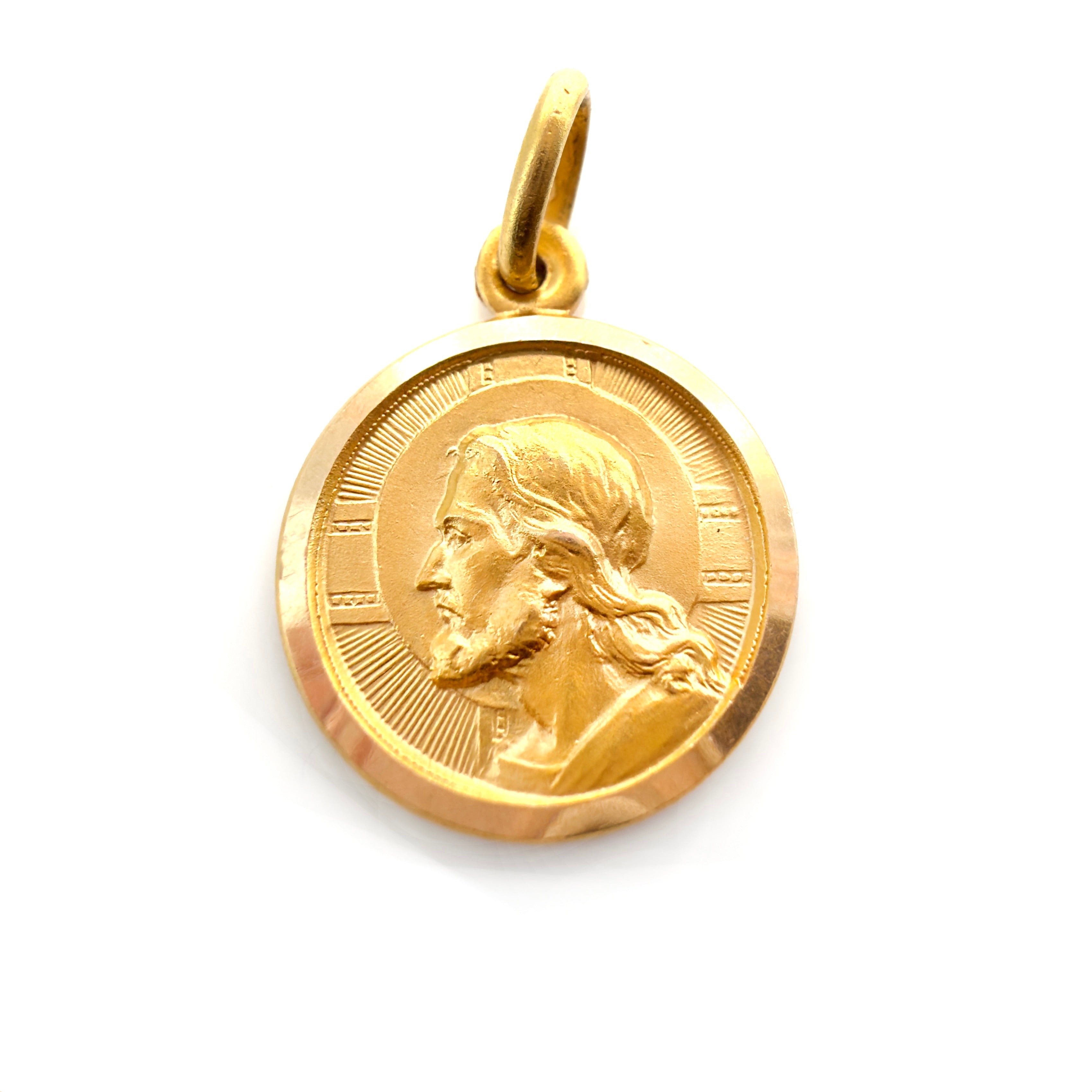 Vintage 1960s Italian 18K “Dio Ti Protegga” (May God Protect You) Medallion, Pendant