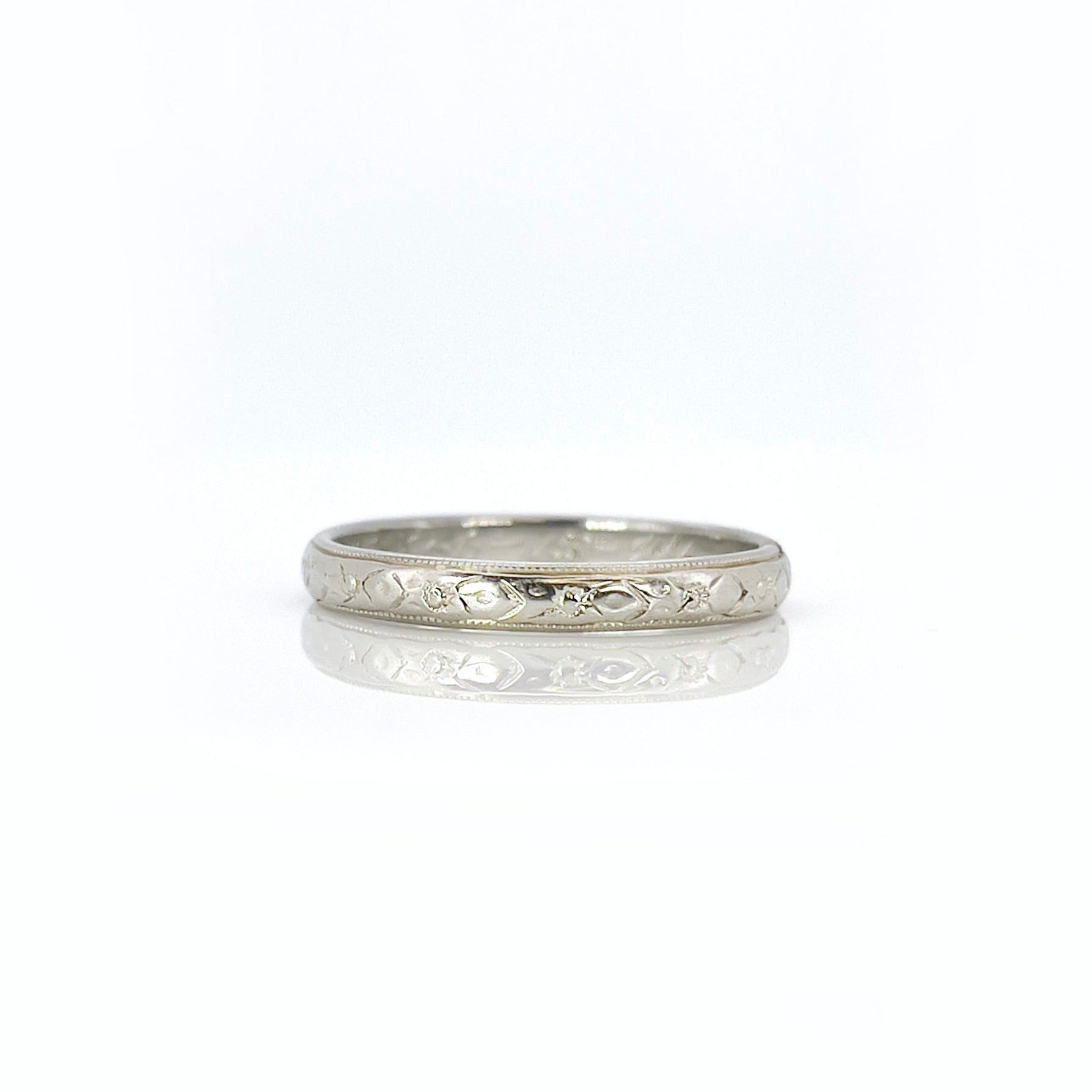 JR Wood & Son’s Wedding Ring, G.E. to E.K. 6-15-24, 18K, Size 8.75