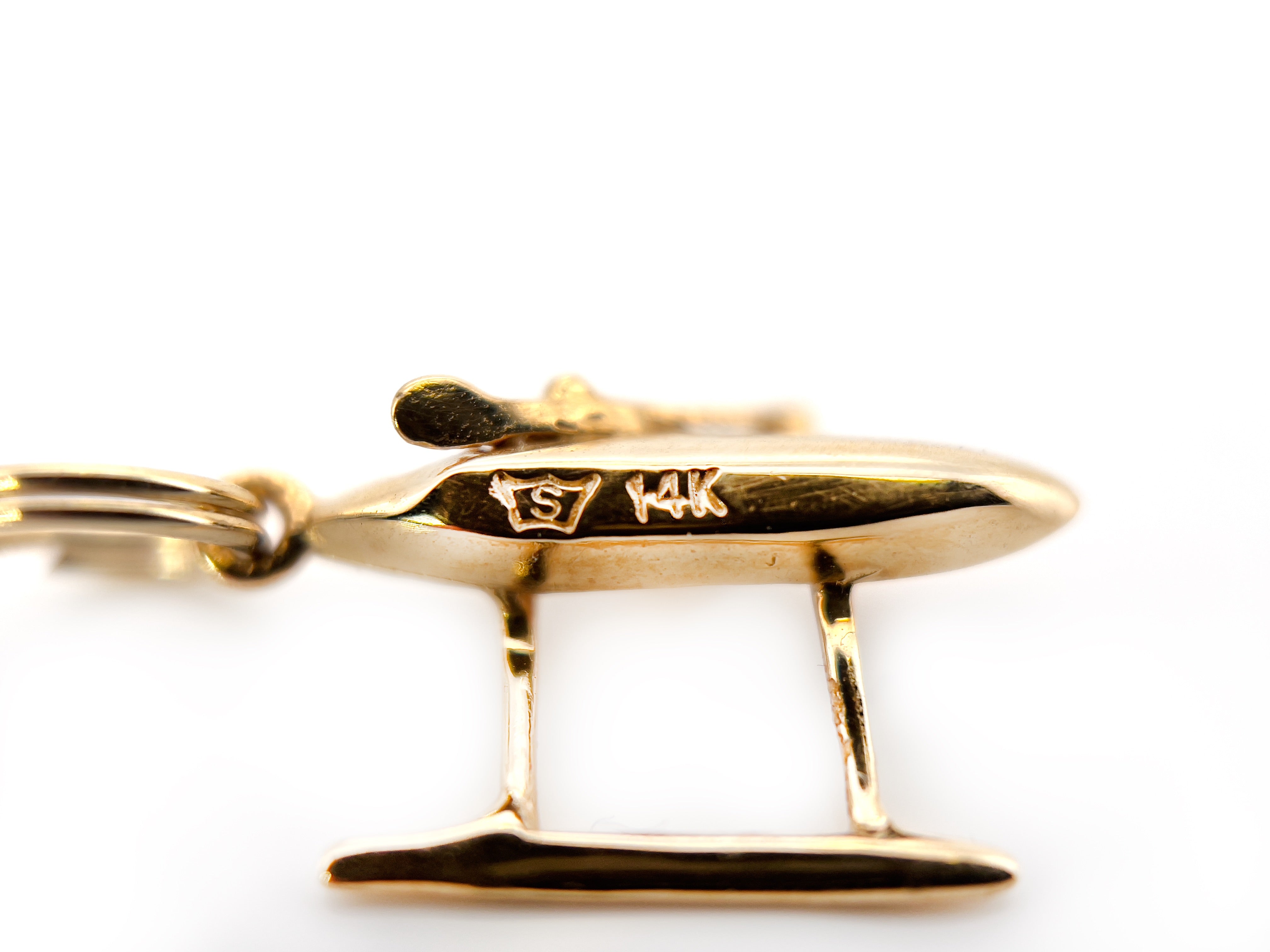 Outrigger Canoe Charm, Boat, 14K