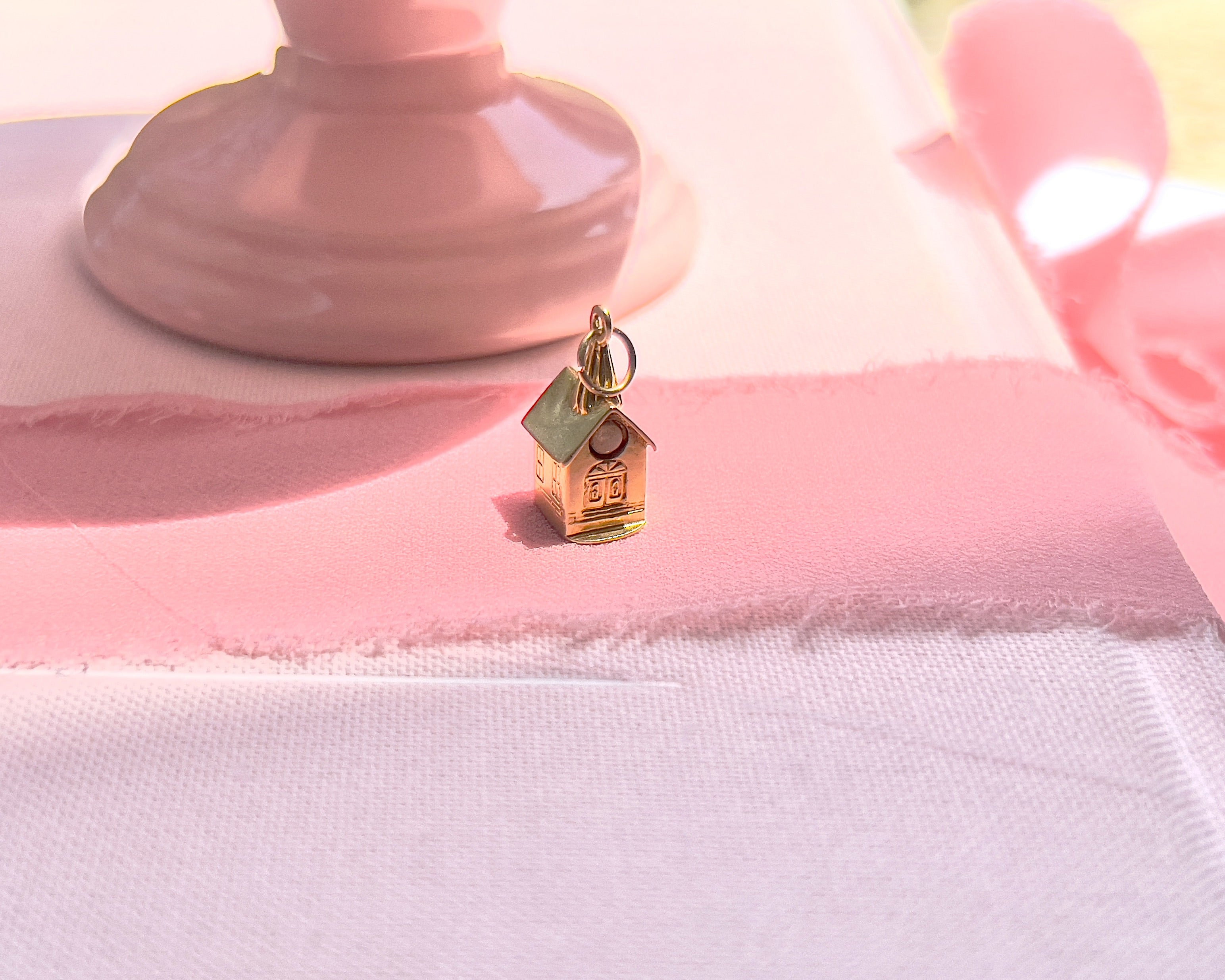 Vintage Stanhope Viewer Chapel Charm, Lord’s Prayer, 14K