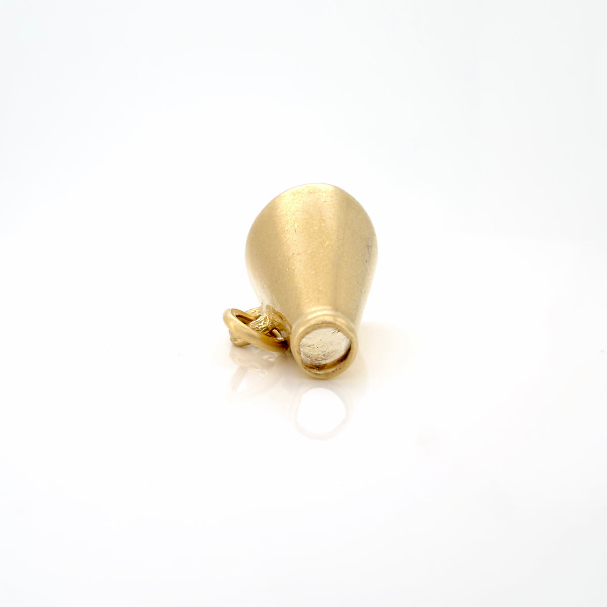 A megaphone charm, shown from a side angle on a clean white background.