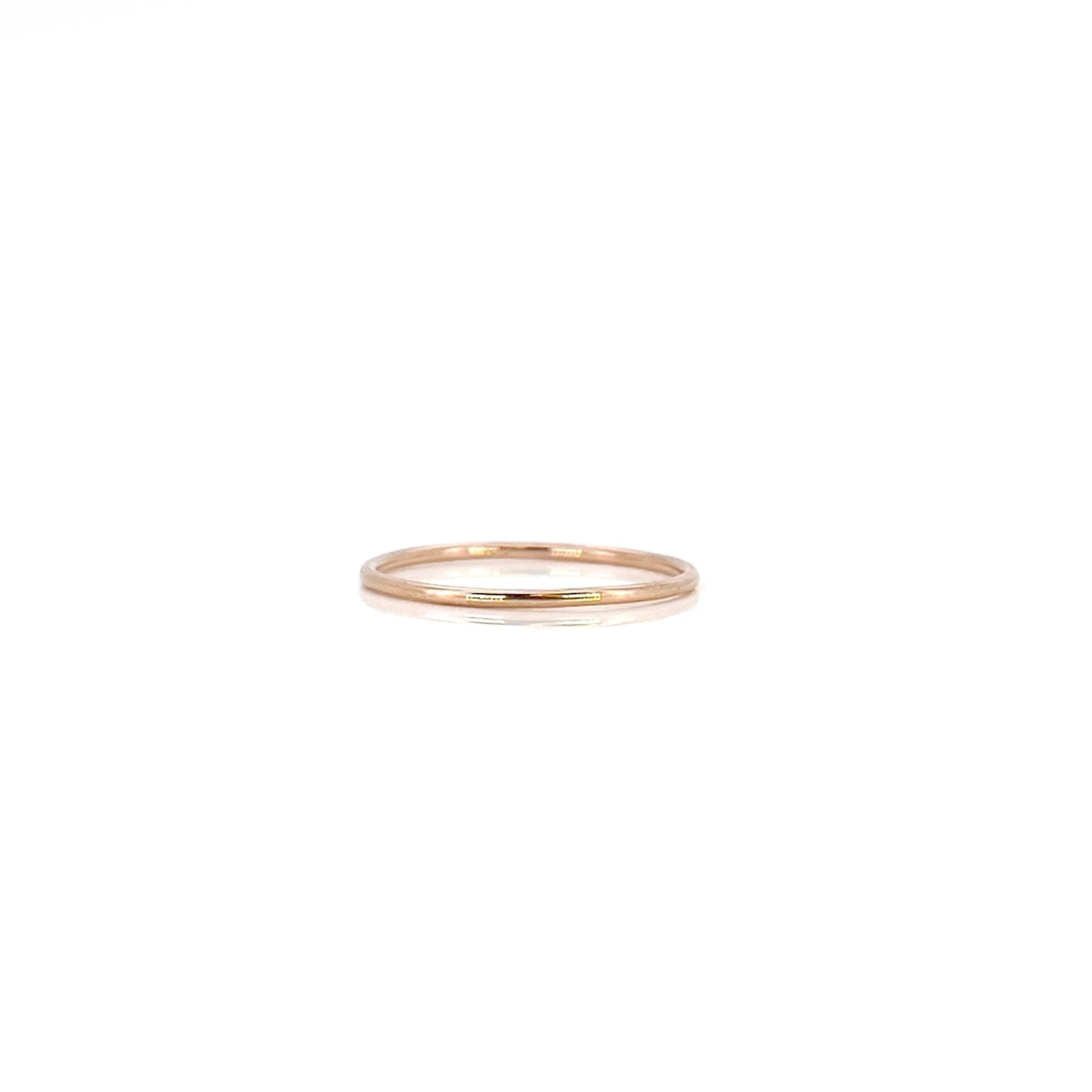 18K Rose Gold Skinny Band