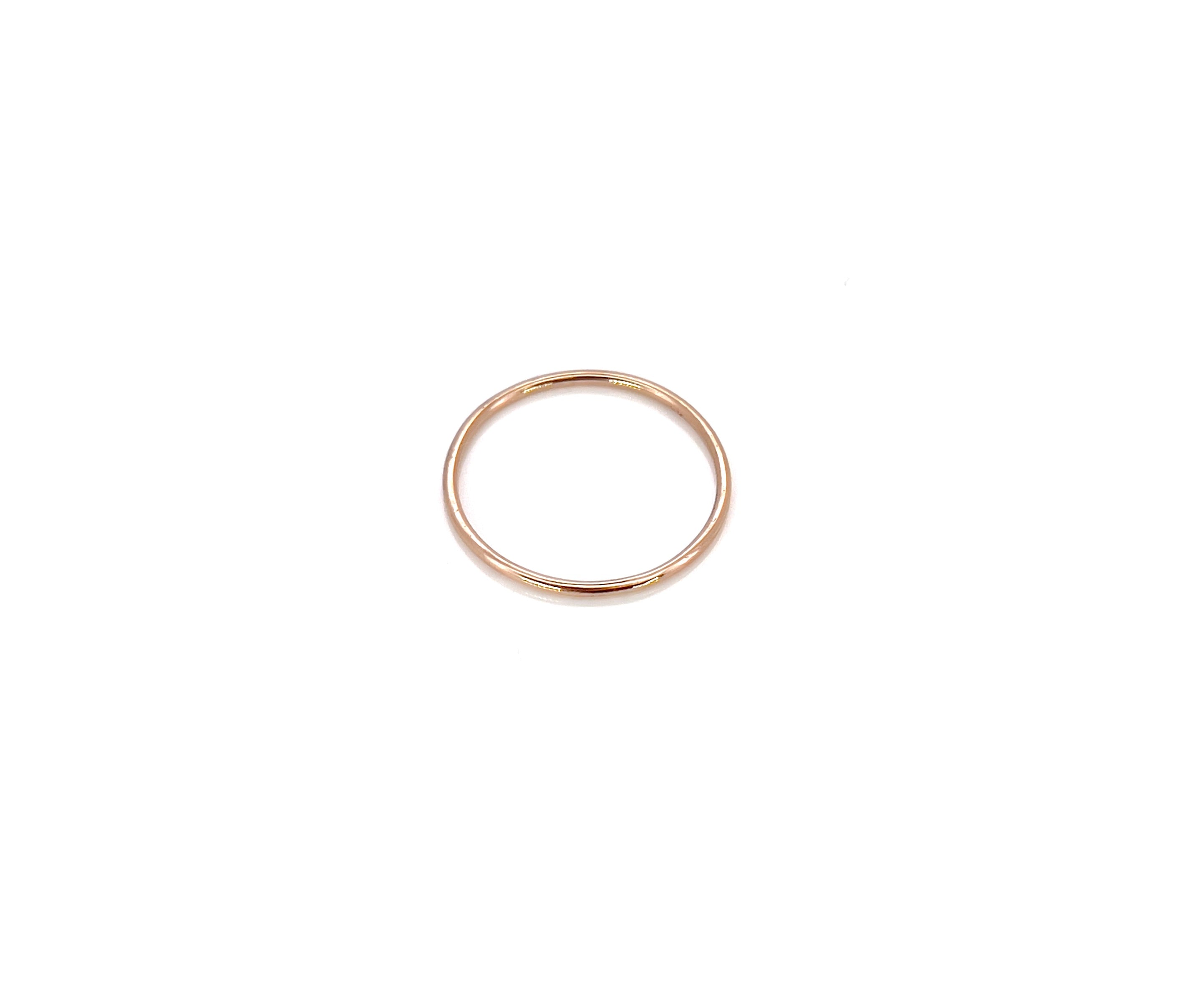 18K Rose Gold Skinny Band