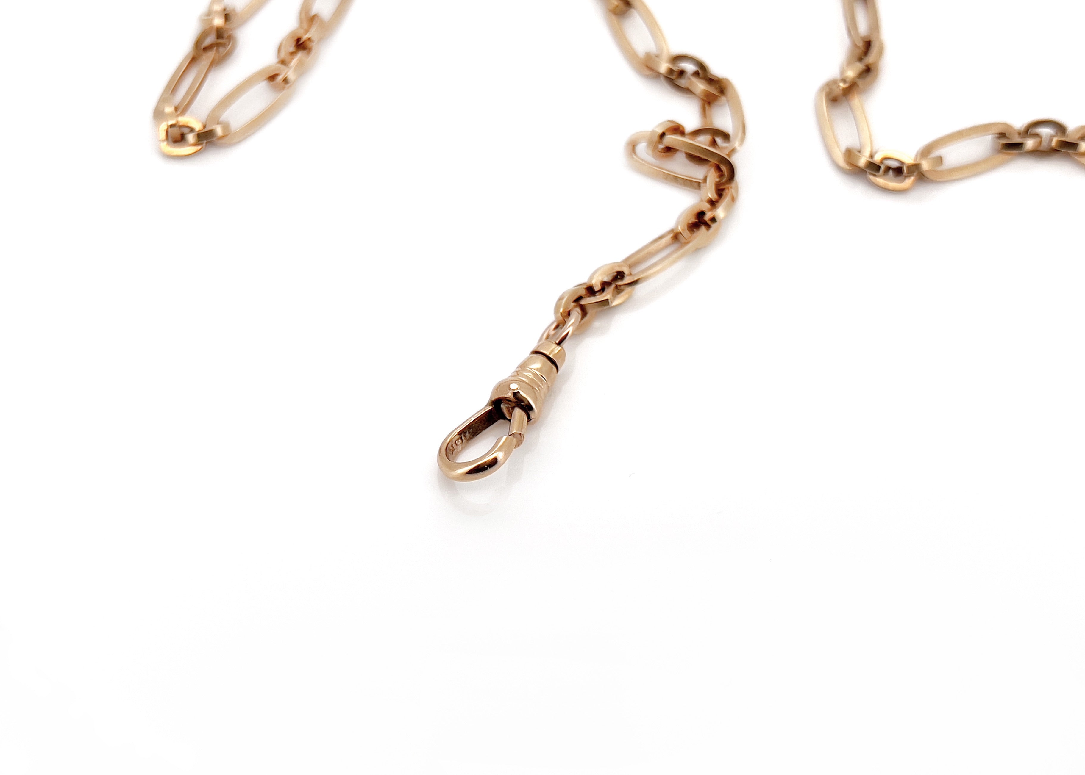 Antique Pocket Watch Chain, Rose Gold