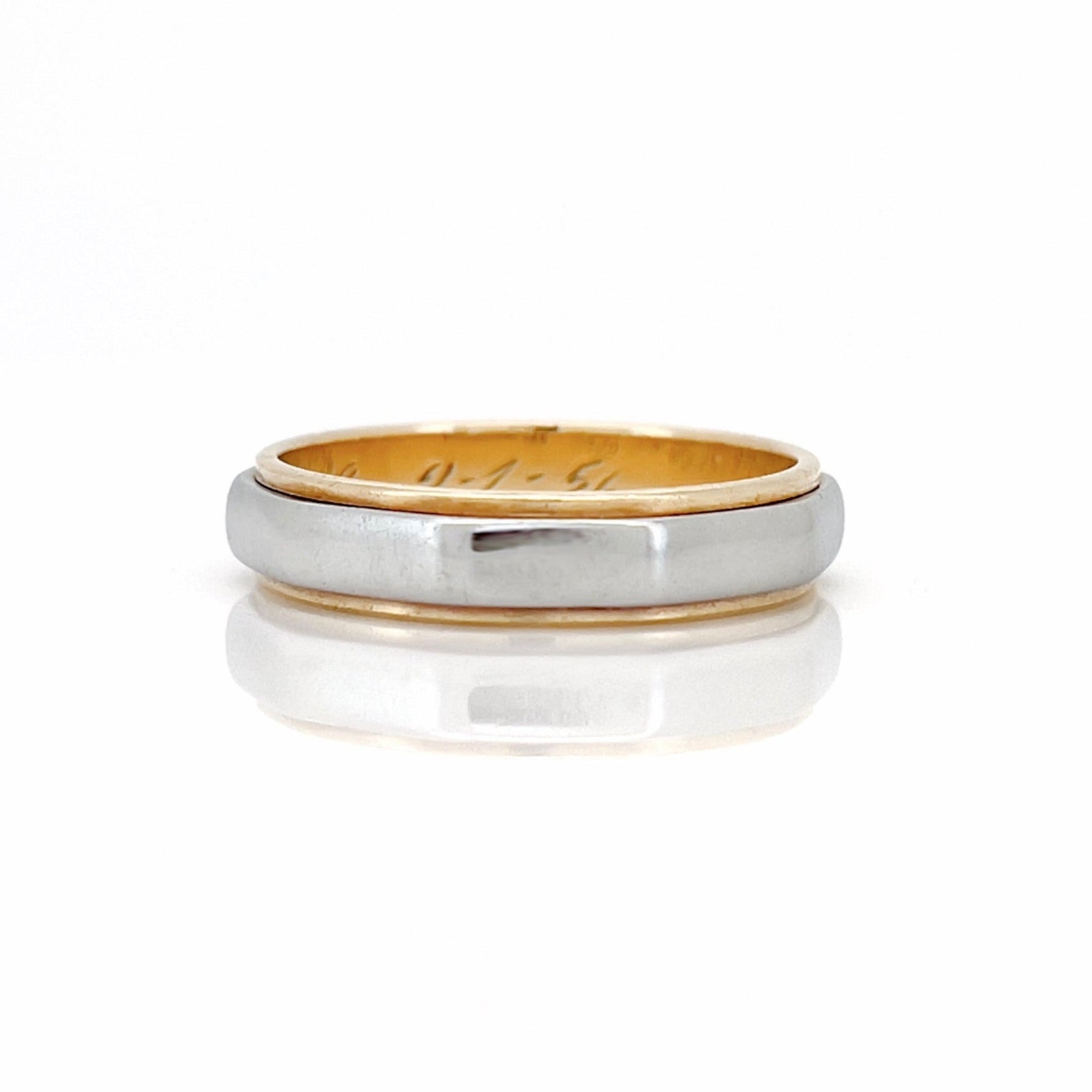 Vintage Two Tone Lohengrin Ring, 9-1-56, Size 6.5