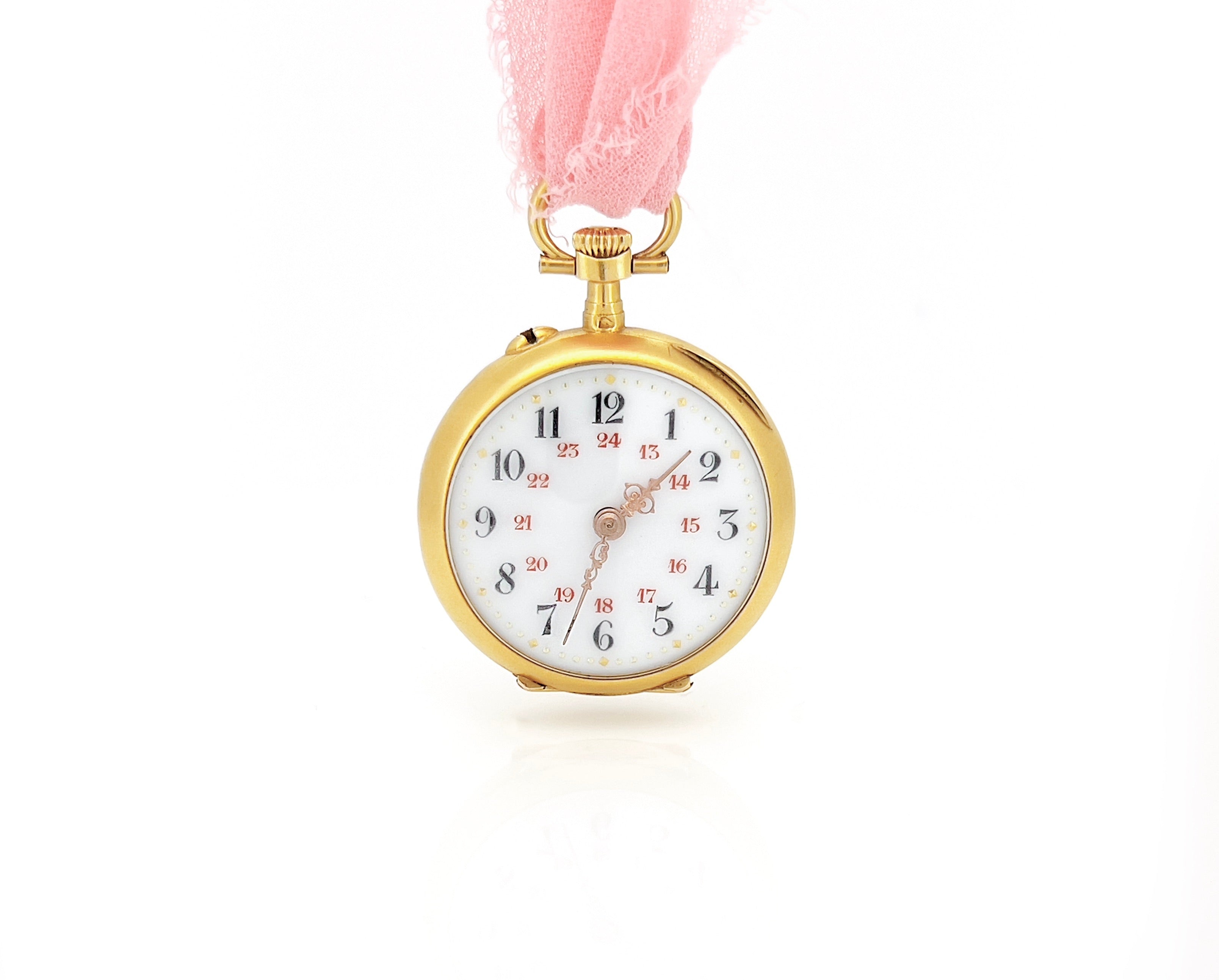 Antique French Star Pocket Watch, 18KT
