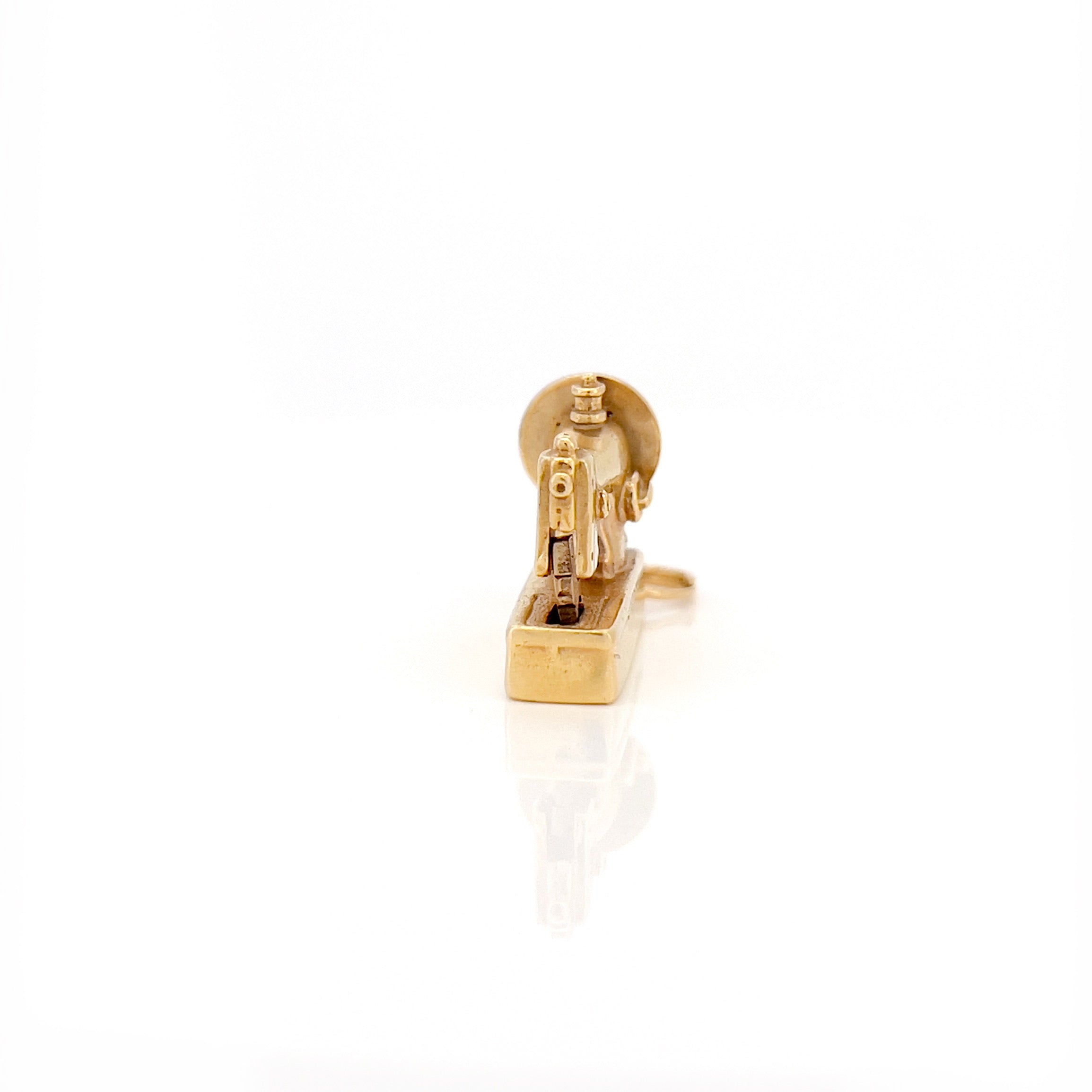 1960s Vintage 14K Articulating Sewing Machine Charm