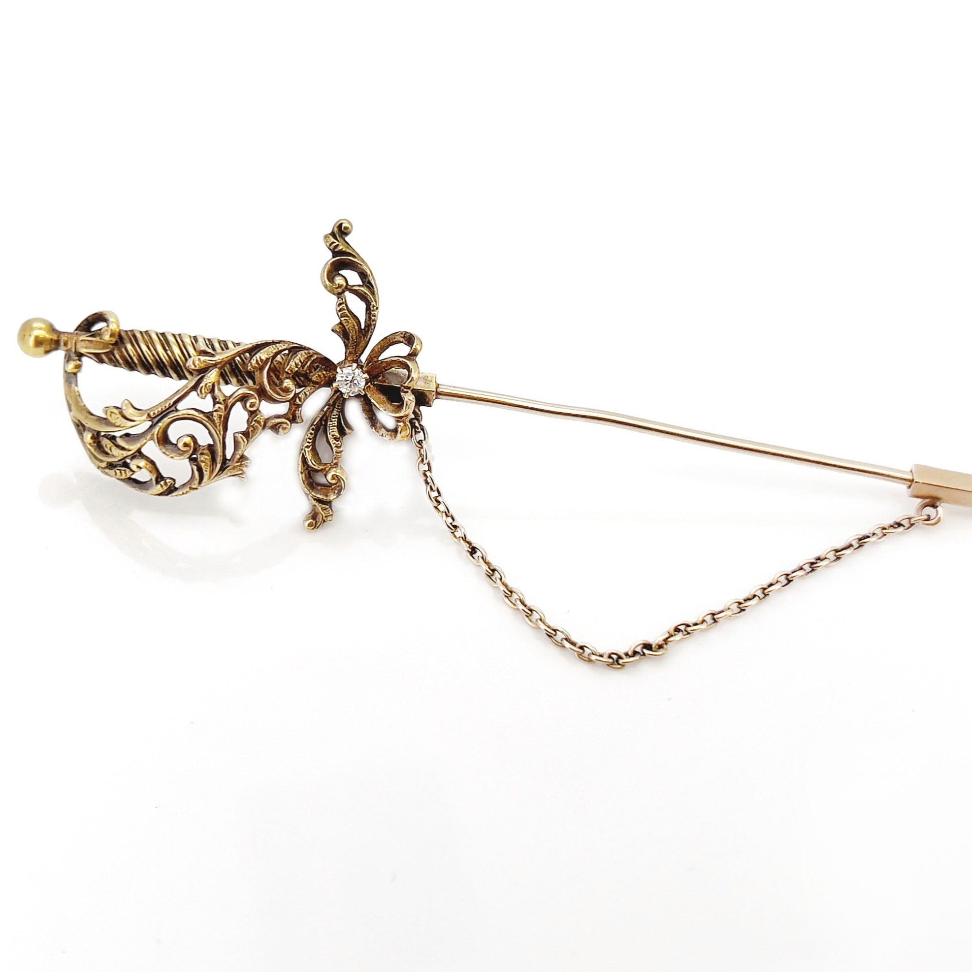 Antique Sword Jabot Pin