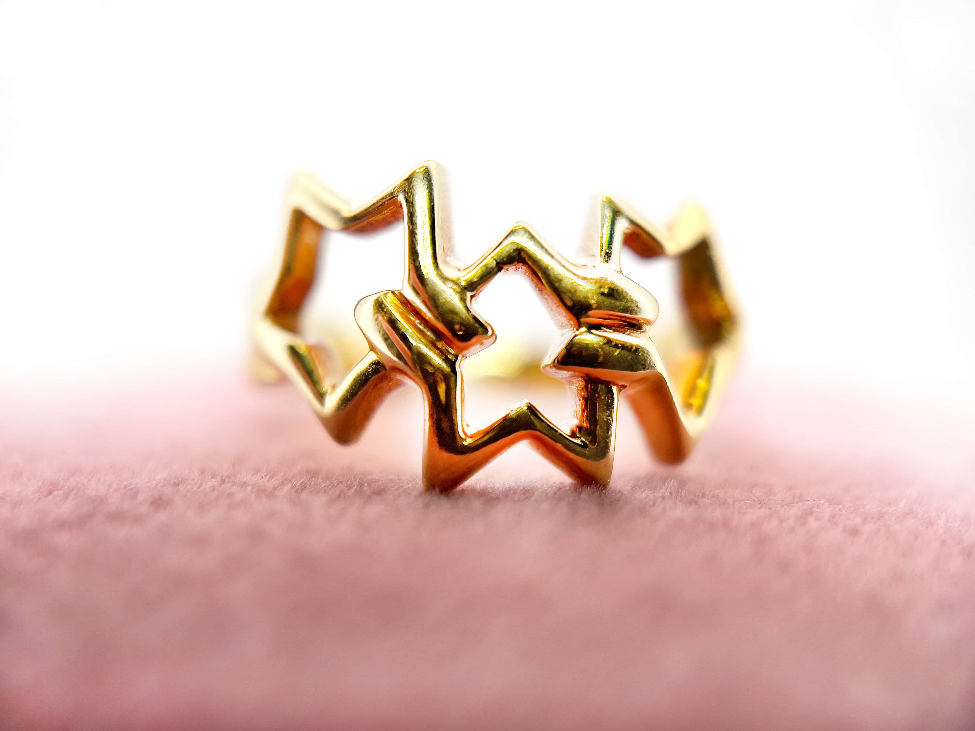 Vintage Tiffany Triple Star Ring, 18K, Size 4.5