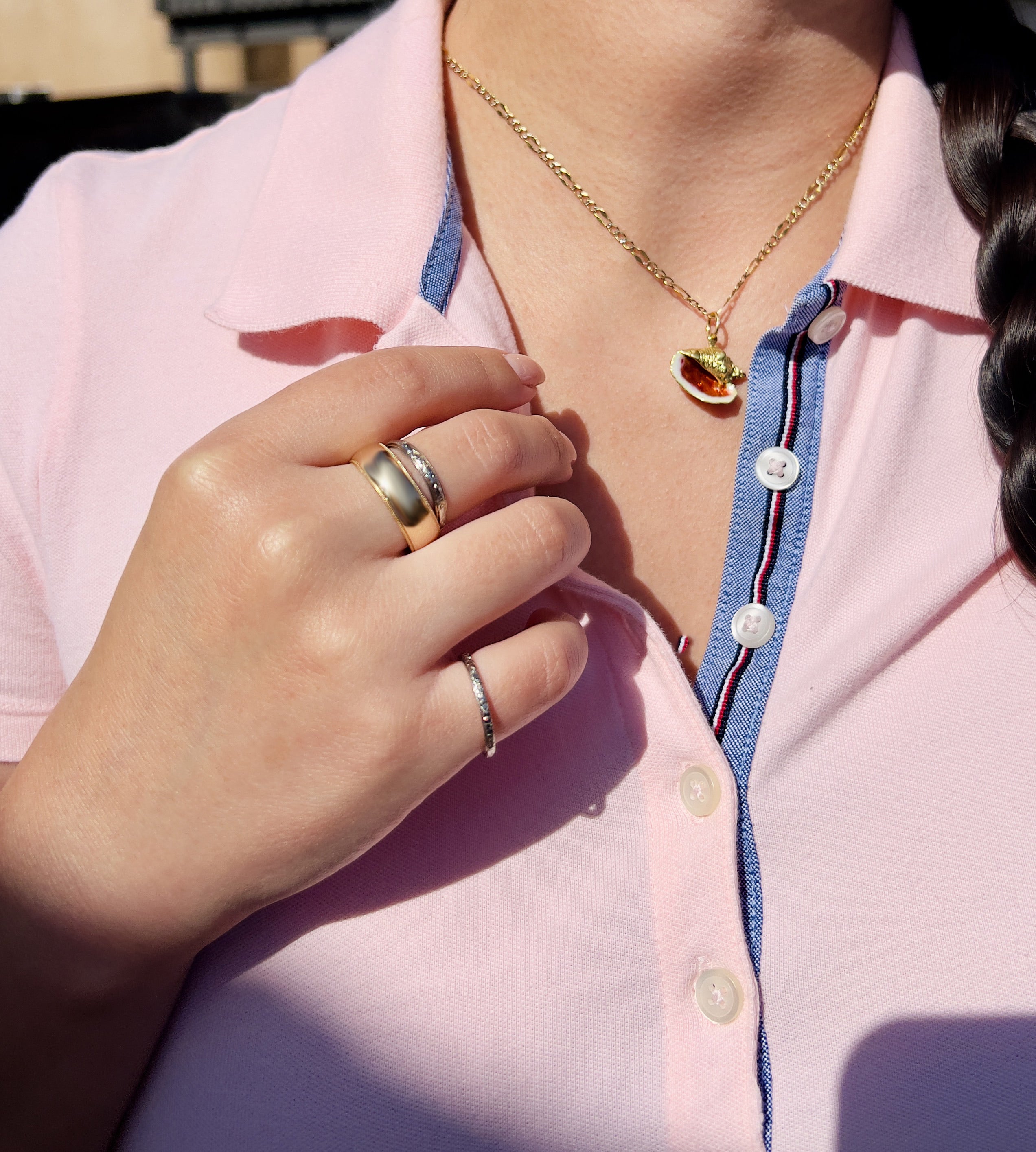 Vintage 14K Gold Benchmark Band, Size 10.5