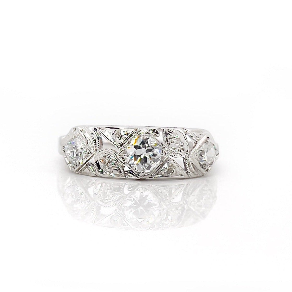 Vintage Old European, Transitional, and Single Cut Diamond Ring, 0.70 cts, 14K