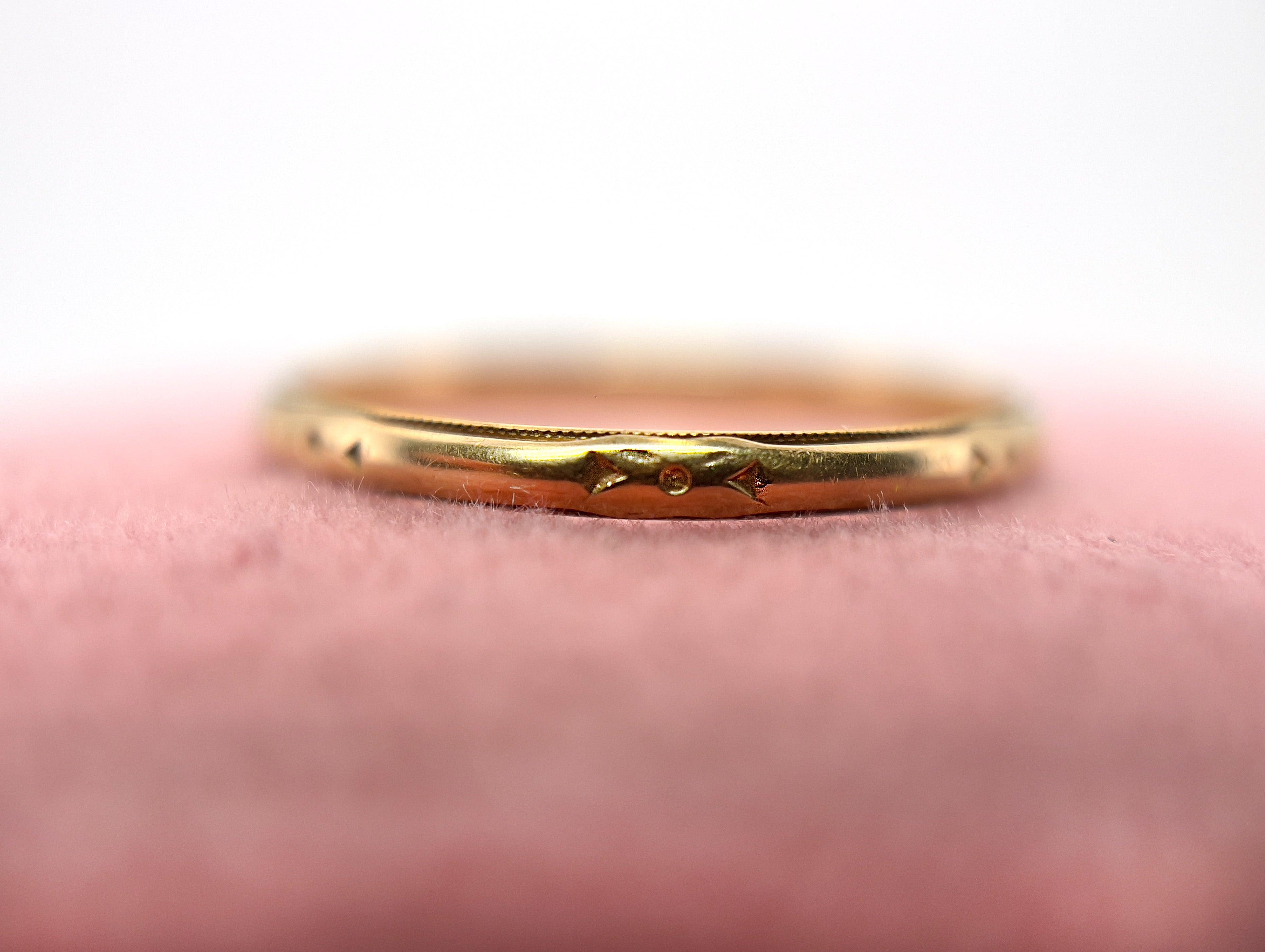 Vintage JR Wood Ring, 14K, Size 7