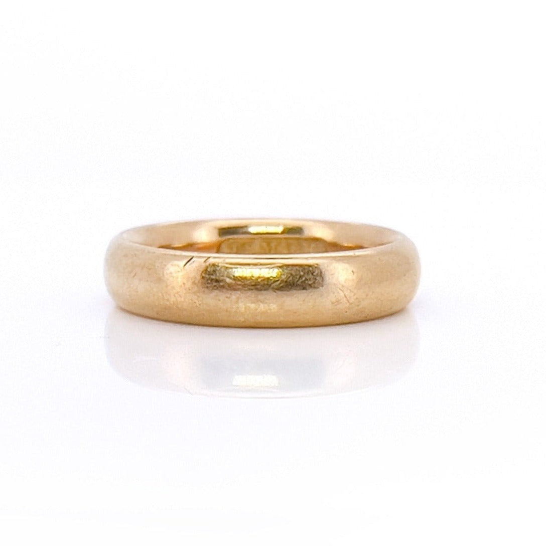 Antique Wedding Ring, W.M.C to M.N.D June 26, 1907, 17K, Size 7