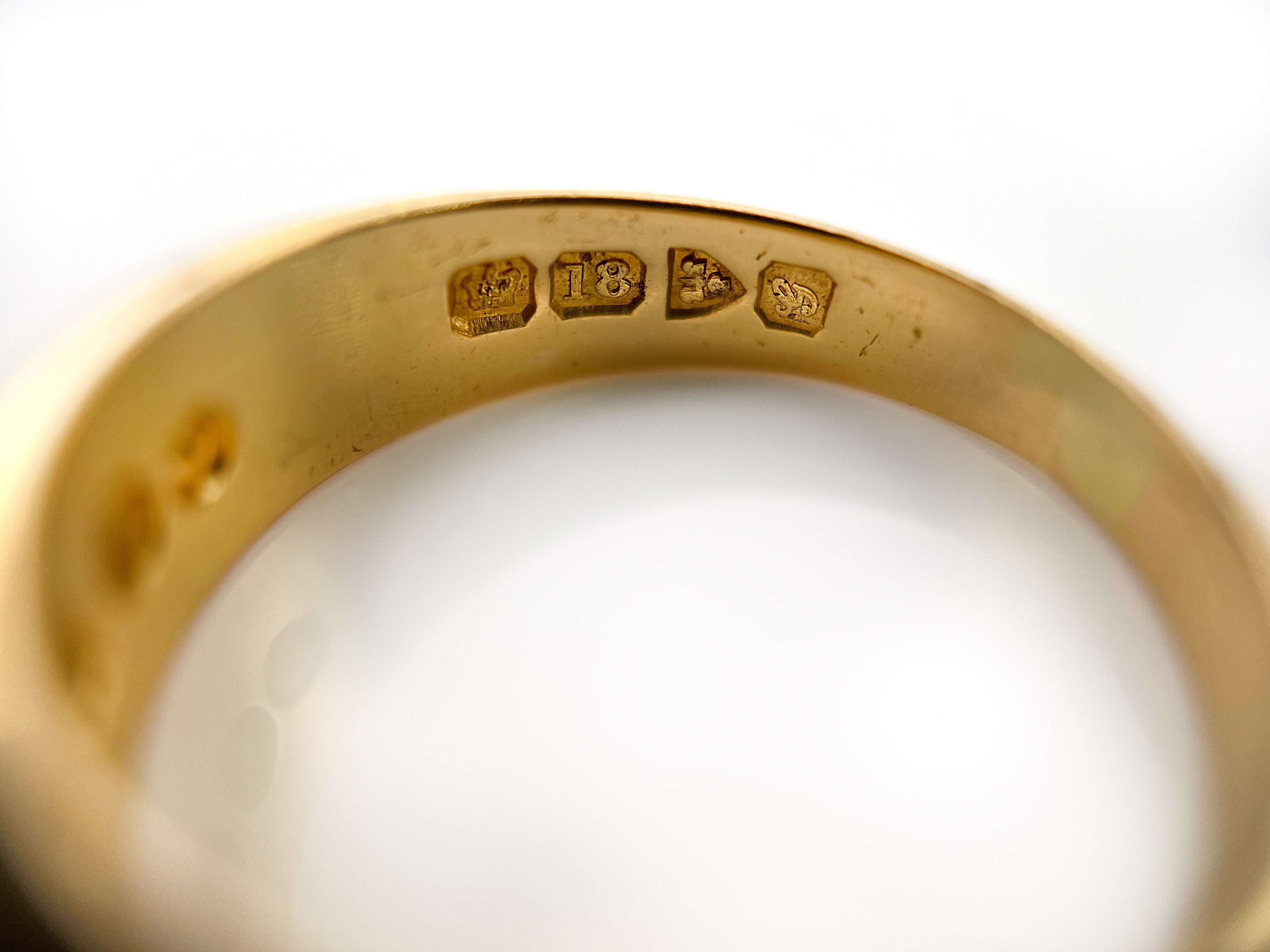 Antique 5 Old Cut Diamond Celestial Ring, Chester 1907, 18K, Size 9