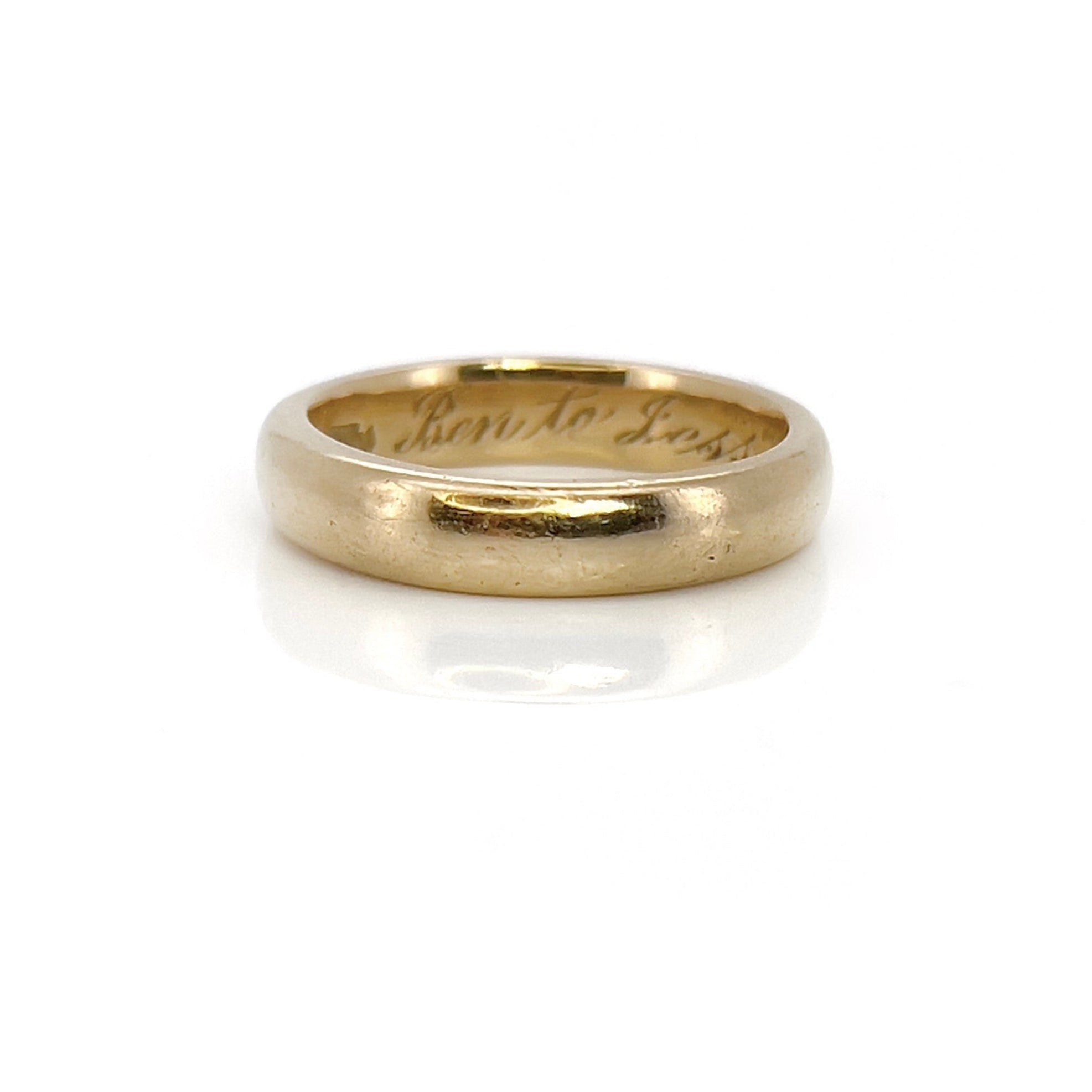 Antique Gold Band, Ben to Jessie Dec. 22-14, 14K, Size 6.25