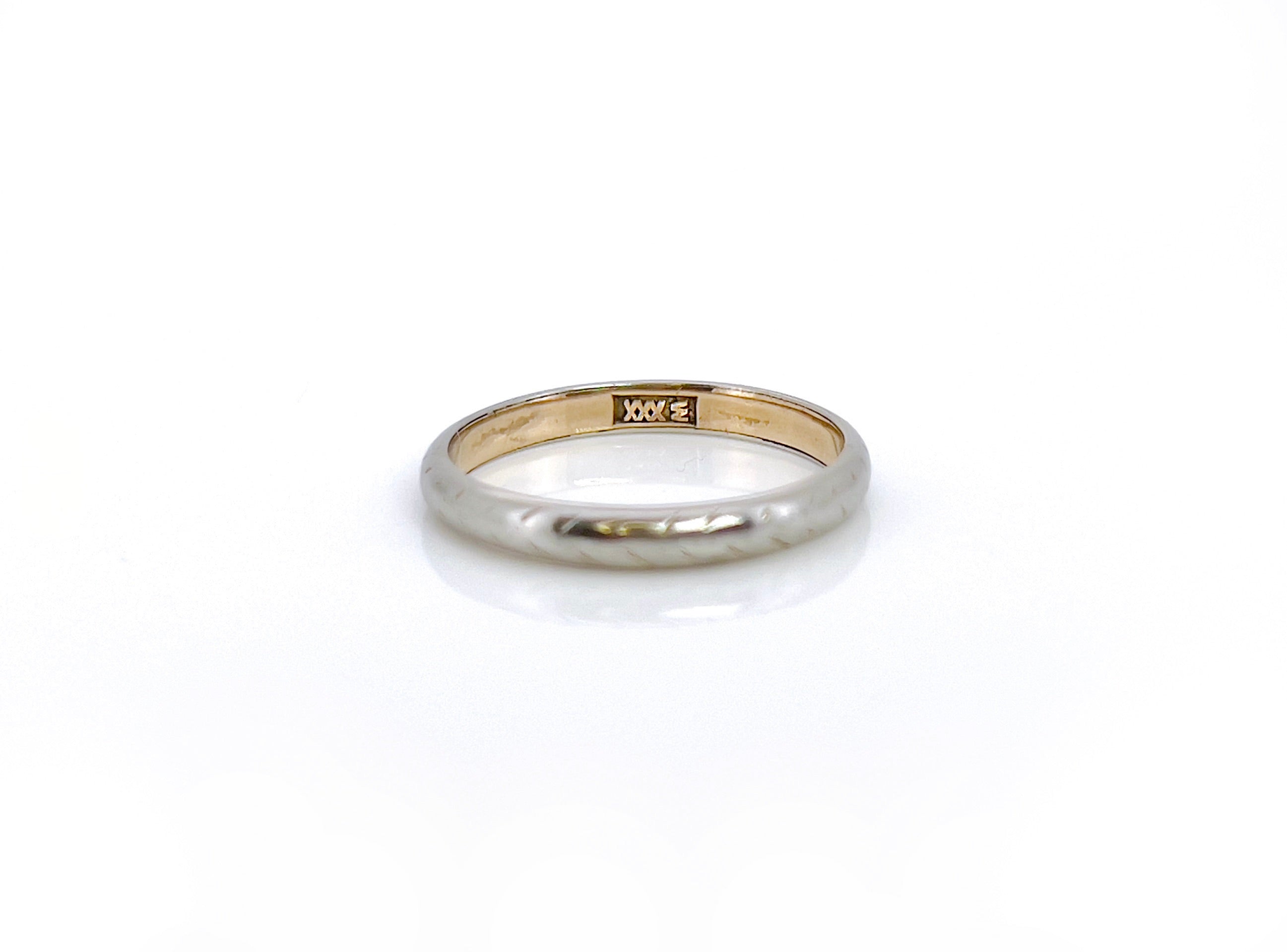 JR Wood Two Tone Gold Ring, Vintage, Size 5.5