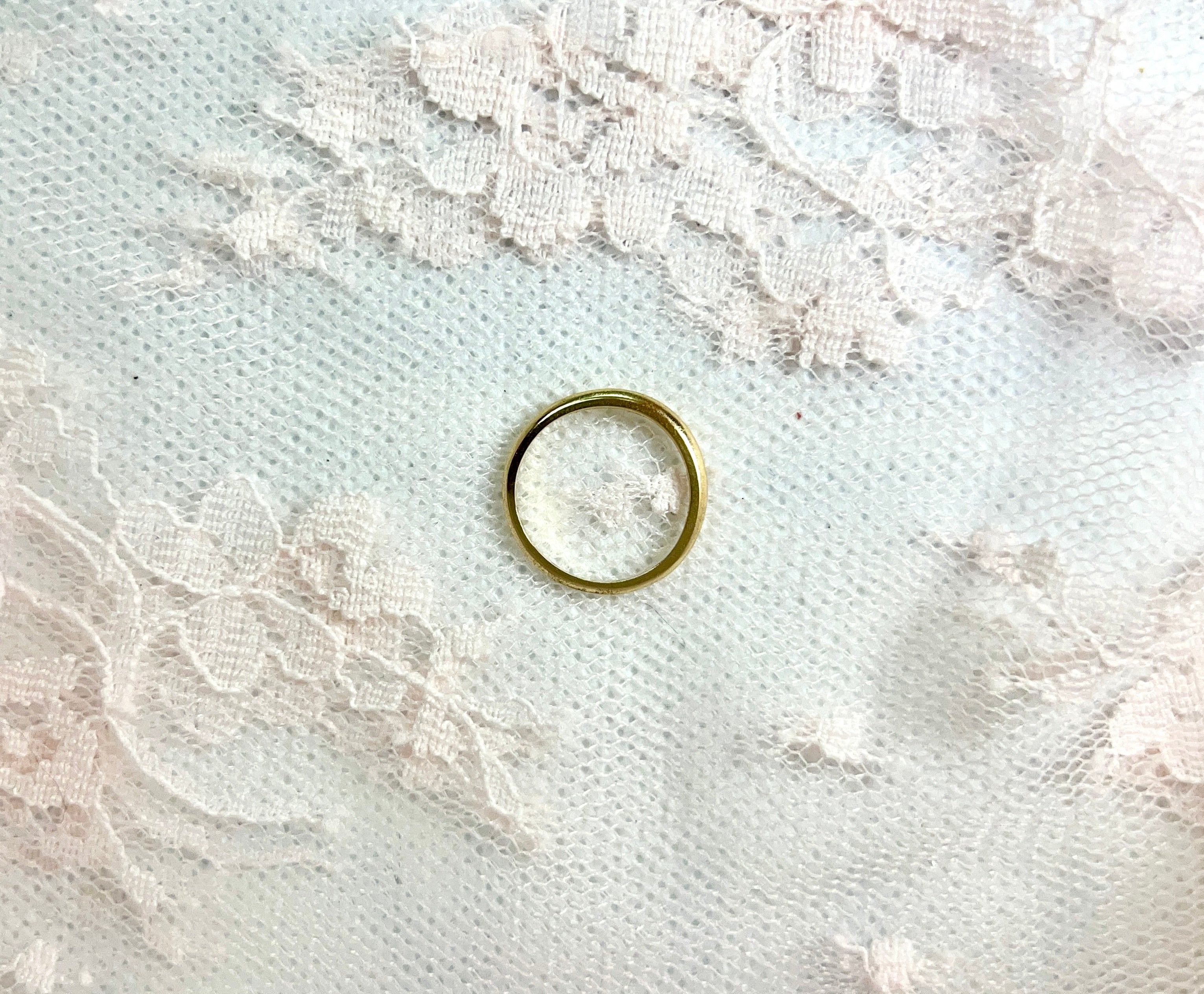 Vintage 14K Wedding Ring, TWC to EEH 6-19-76, Size 4.25