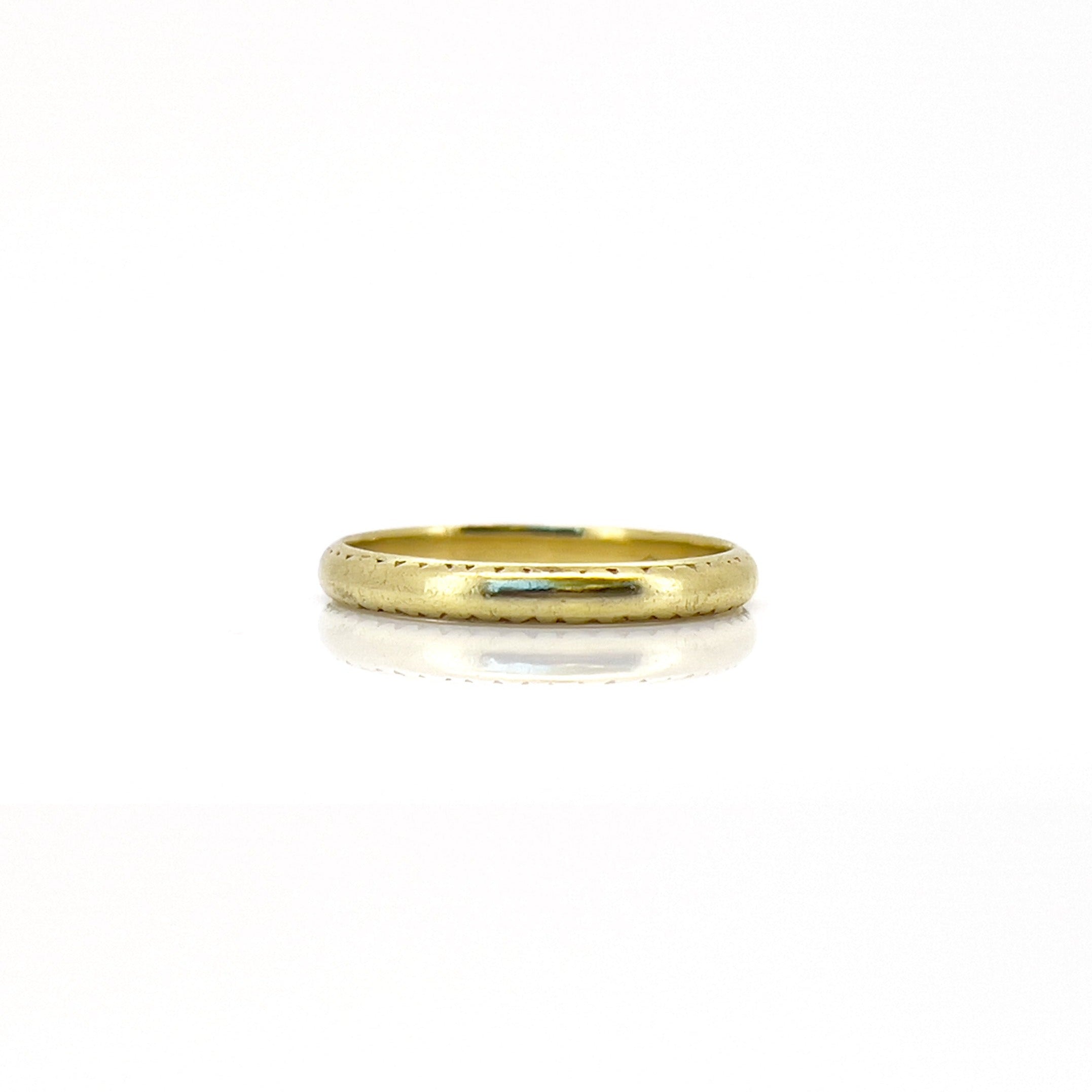Antique 18K Gold Wedding Ring, Size 5.25