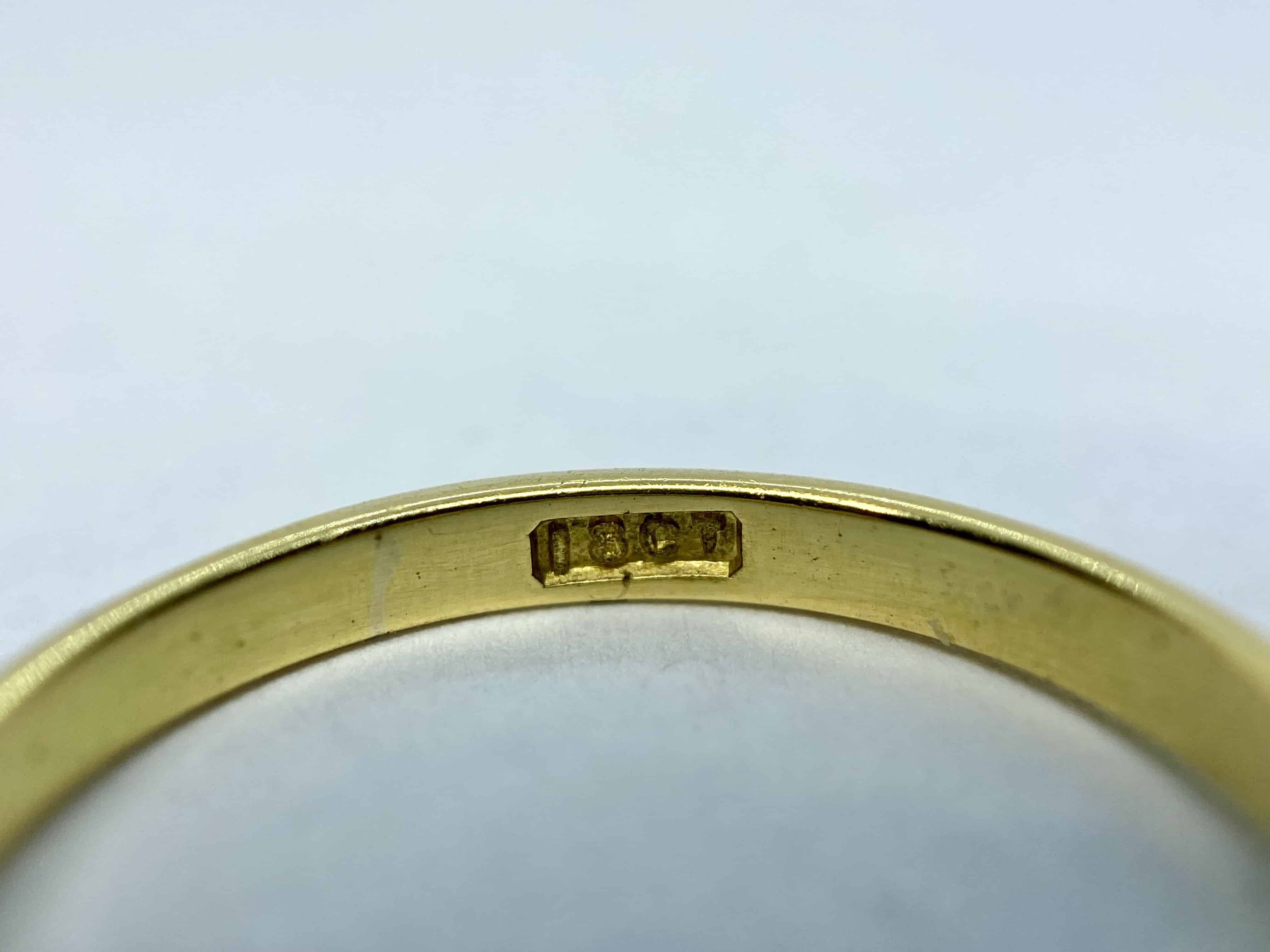 Old Cut Diamond Ring, 18K, Size 7.25