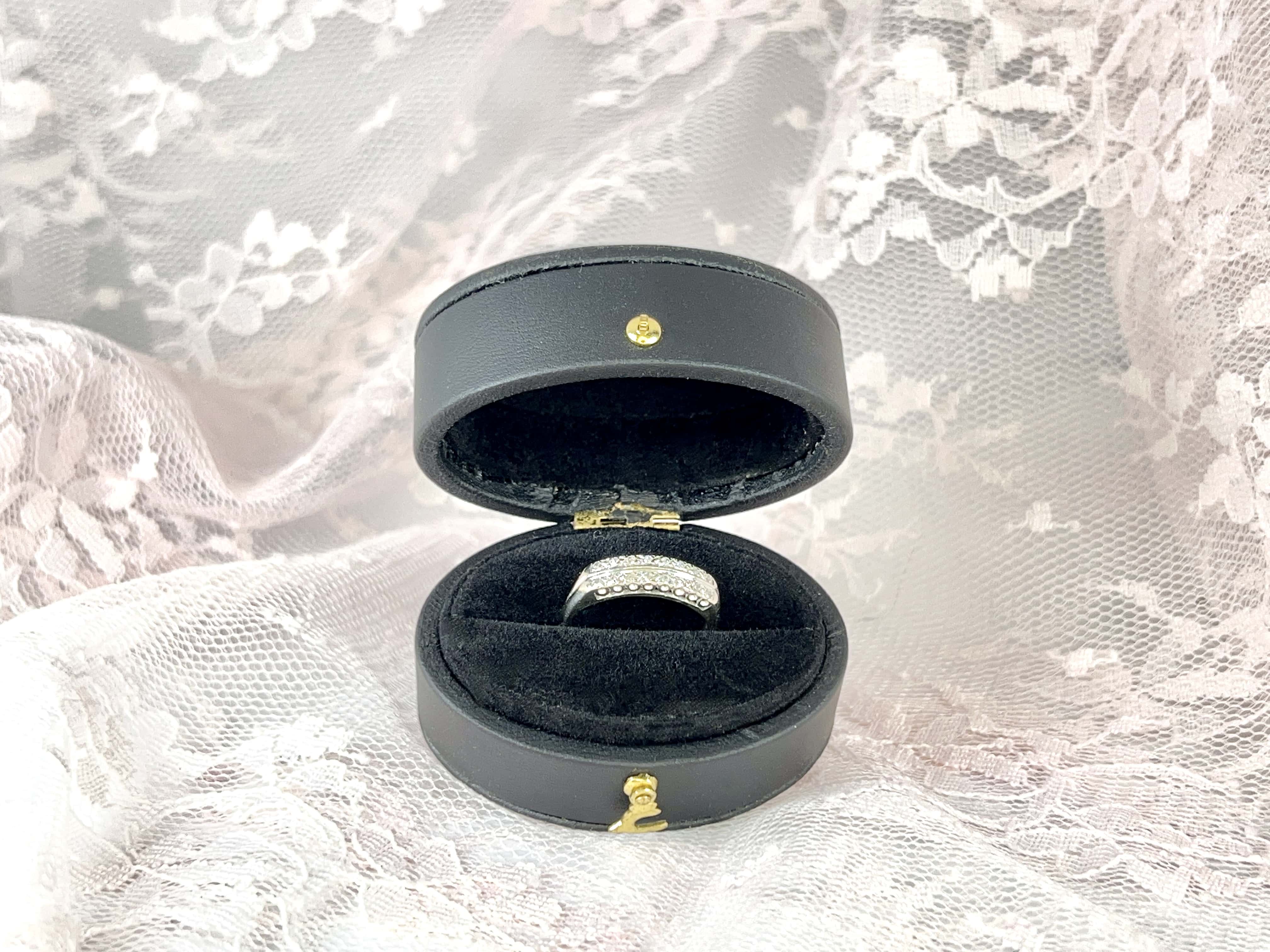 Vintage White Gold Single Cut Diamond Ring, SIze 6.25