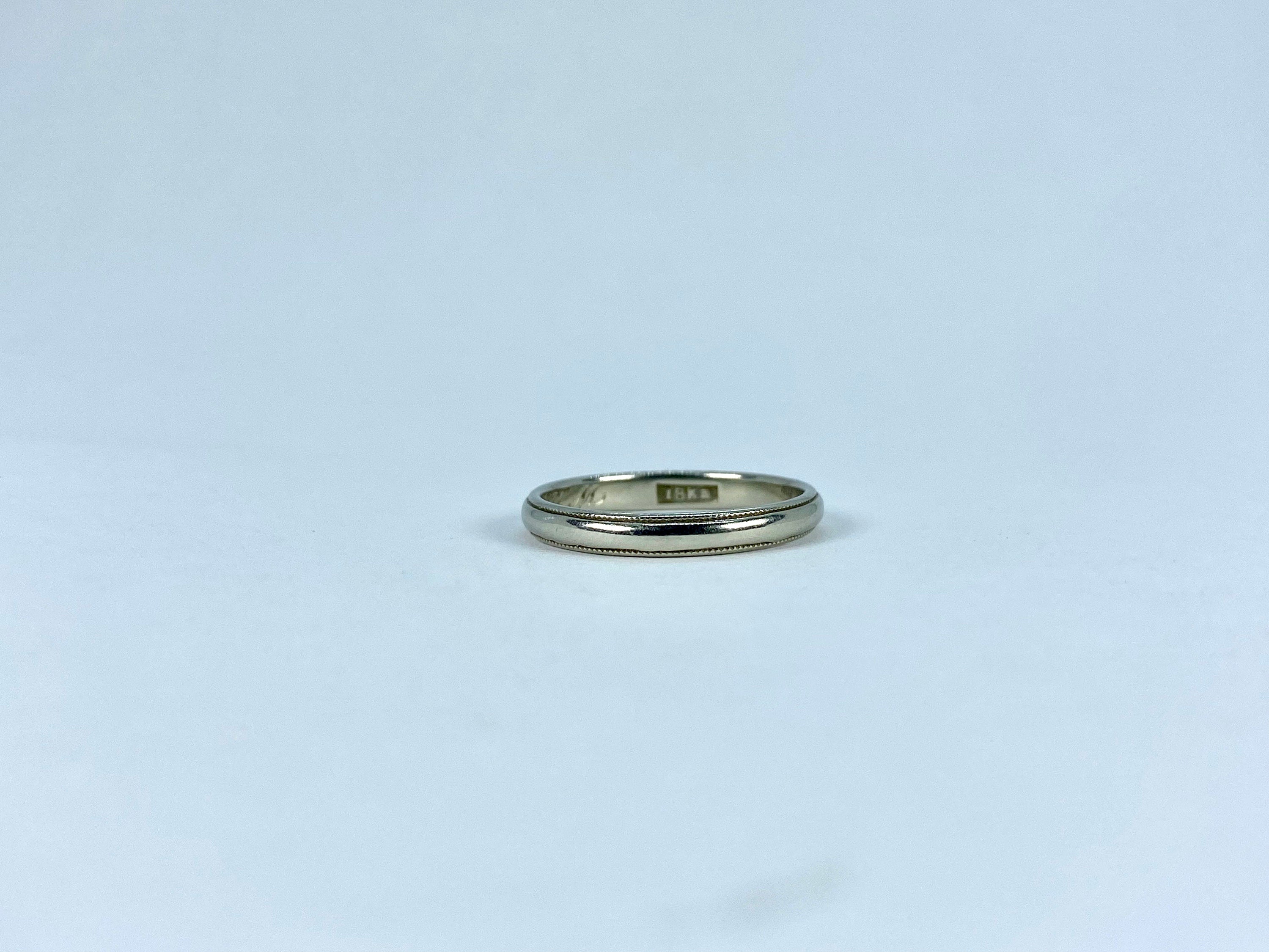 JR Wood Ring, W.C.H. to M.M.M., Vintage, Size 5.5