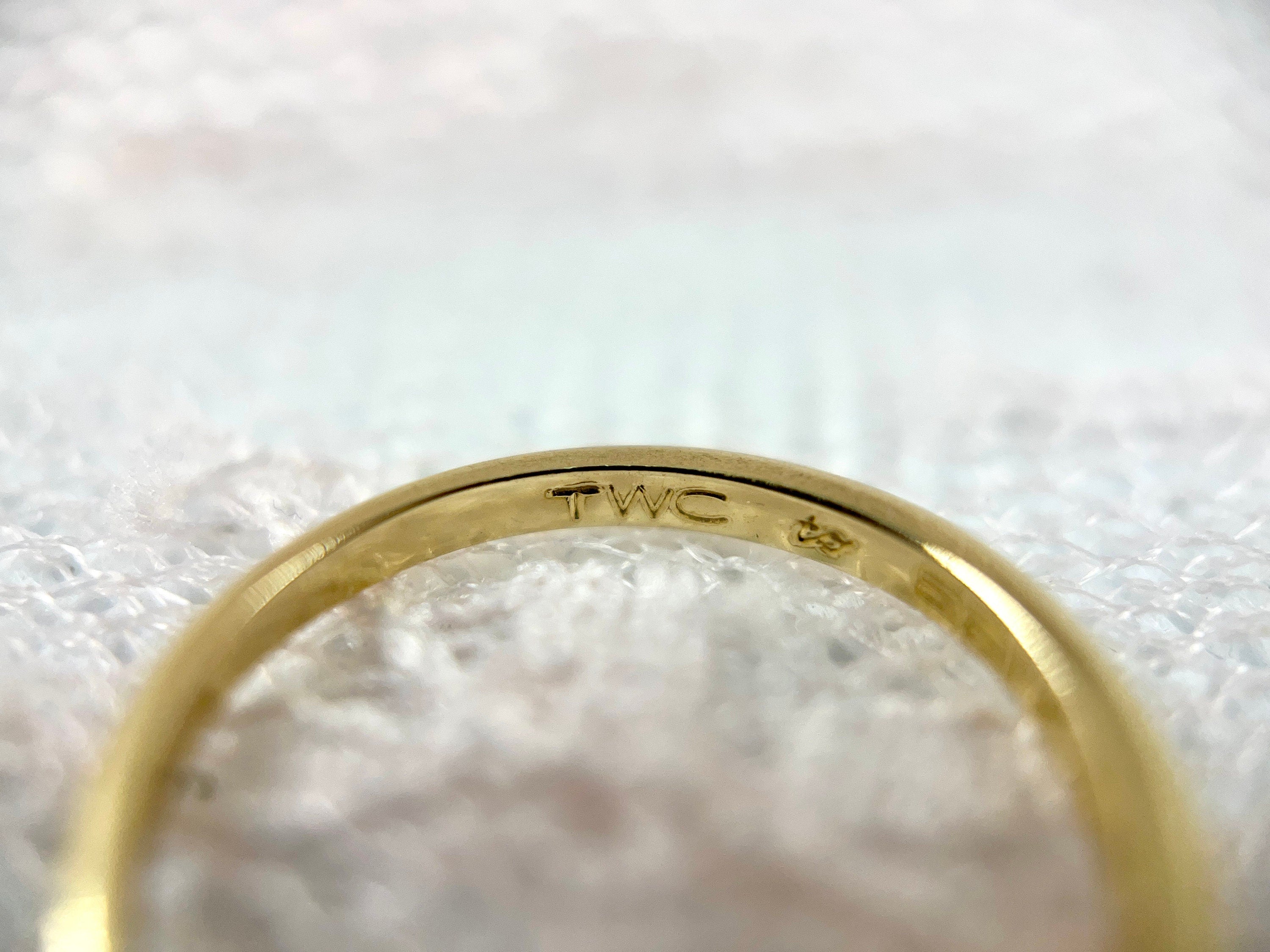 Vintage 14K Wedding Ring, TWC to EEH 6-19-76, Size 4.25